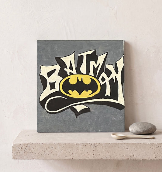 Hand-Painted Batman Canvas – Complete Gotham Collection 4-Piece Set
