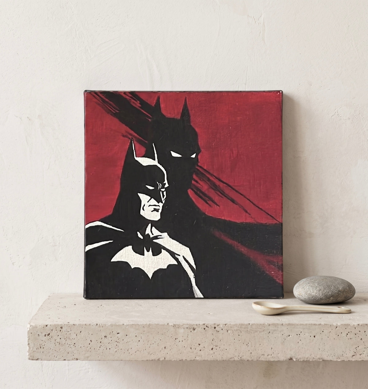 Hand-Painted Batman Canvas – Complete Gotham Collection 4-Piece Set